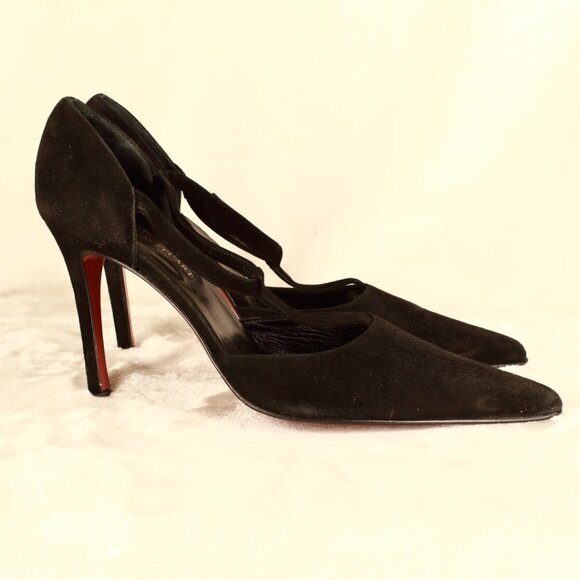 COLIN STUART Women's Black Suede Pump  Women's Shoe Size 10 B - Picture 2 of 7